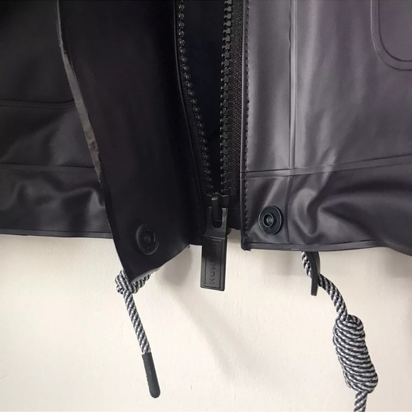 Hunter Original Hero Vinyl Waterproof Cropped Smock Navy Women’s SZ L NWT $180 - Picture 10 of 13